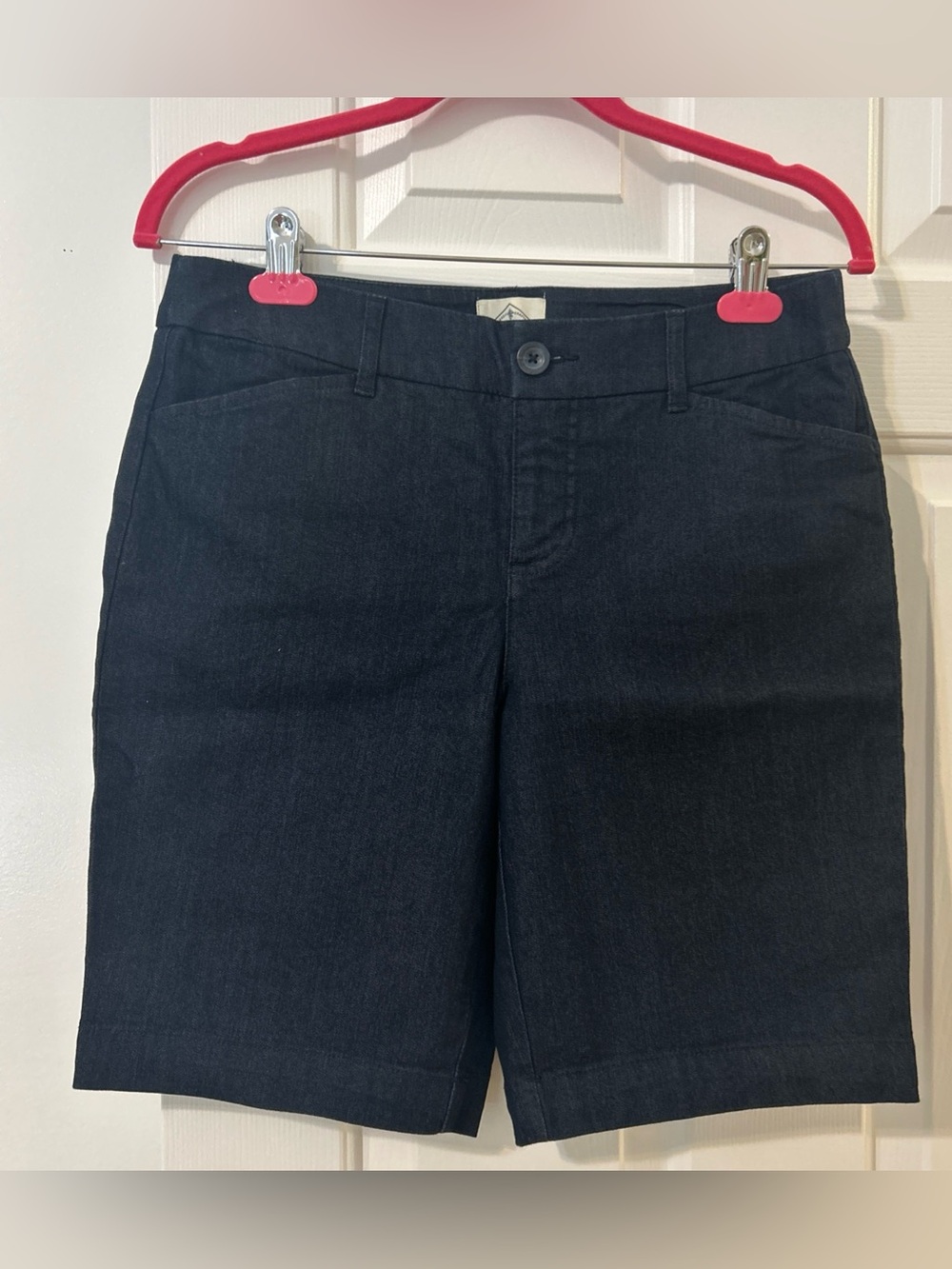 Women’s St. John’s Bay dark blue denim stretch Bermuda